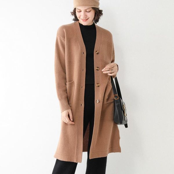 100%wool sweater women mid-length cashmere overcoat pure color jacket autumn winter large size knitted outer wear women's sweaters, White;black
100%wool sweater women mid-length cashmere overcoat pure color jacket autumn winter large size knitted outer wear women's sweaters, White;black