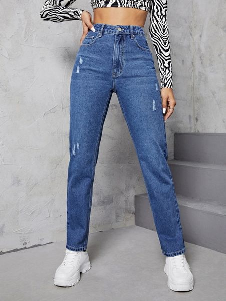 high waist cat whisker ripped jeans d6ej#, Blue
high waist cat whisker ripped jeans d6ej#, Blue