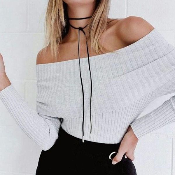 women's sweaters off shoulder knitted sweater and pullovers women winter slim oversized autumn jumper pull femme, White;black
women's sweaters off shoulder knitted sweater and pullovers women winter slim oversized autumn jumper pull femme, White;black