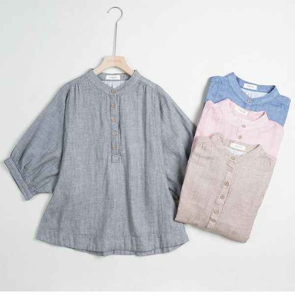 japanese double yarn thin vertical stripes favors bat sleeve blouse literary small pure fresh set head shirt women women's blouses & sh, White
japanese double yarn thin vertical stripes favors bat sleeve blouse literary small pure fresh set head shirt women women's blouses & sh, White