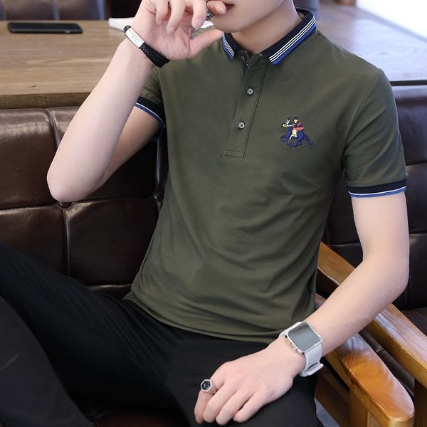 men's short sleeve 2021 new net red tide brand drill korean trend poio t-shirt bottom coat, White;black
men's short sleeve 2021 new net red tide brand drill korean trend poio t-shirt bottom coat, White;black