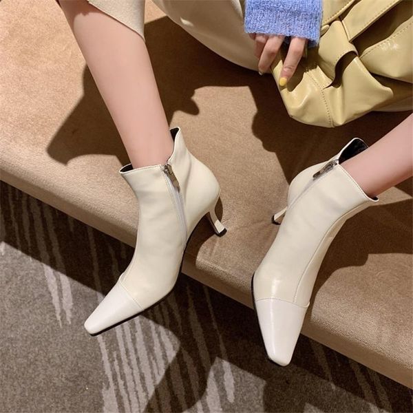 boots pxelena 2021 ol luxury genuine leather modern ankle women thin stiletto high heels shoes office lady work date party, Black
boots pxelena 2021 ol luxury genuine leather modern ankle women thin stiletto high heels shoes office lady work date party, Black