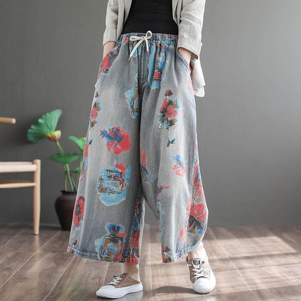 women's jeans retro woman 2021 national style elastic waist vintage pattern loose denim wide leg pants slim fit straight, Blue
women's jeans retro woman 2021 national style elastic waist vintage pattern loose denim wide leg pants slim fit straight, Blue