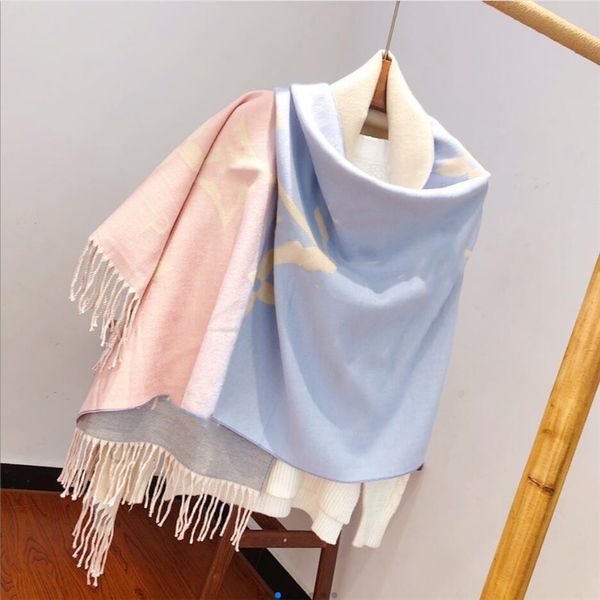 winter scarf elegant scarf gradient cashmere big letter design men's and women's shawl long collar 3 colors 60-190cm, Blue;gray
winter scarf elegant scarf gradient cashmere big letter design men's and women's shawl long collar 3 colors 60-190cm, Blue;gray