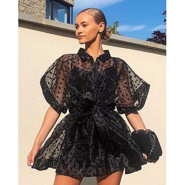 party dresses women see through mesh sheer dress tulle lace dot print short sleeve high waist lace-up beach white black
party dresses women see through mesh sheer dress tulle lace dot print short sleeve high waist lace-up beach white black