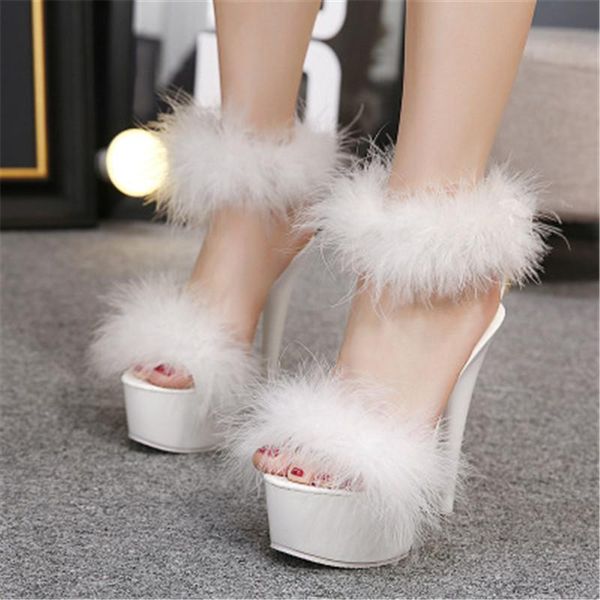 feiyitu 2021 women t stage shows 15.5cm thin heels feather sandals high shoes pumps hairs plus size 34-42 dress, Black
feiyitu 2021 women t stage shows 15.5cm thin heels feather sandals high shoes pumps hairs plus size 34-42 dress, Black