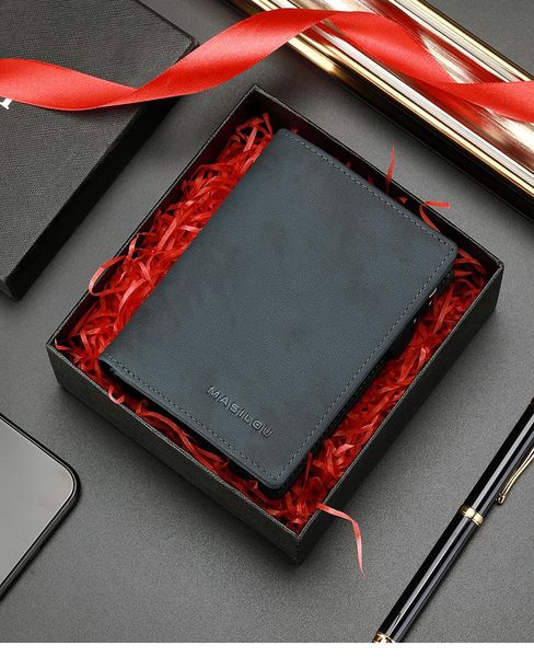 wallets genuine leather wallet for men comfortable grip delicate design thin purse large capacity multifunction vertical, Red;black