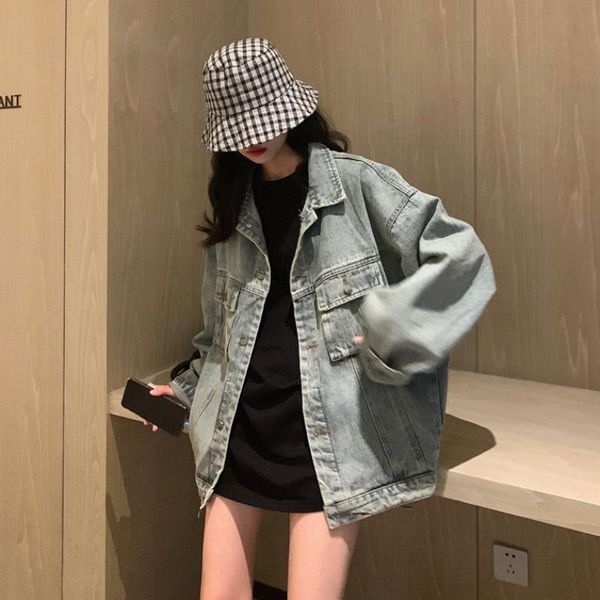 denim jacket women's loose fit korean autumn winter versatile 2021 long sleeve early net red salt fashion jackets, Black;brown
denim jacket women's loose fit korean autumn winter versatile 2021 long sleeve early net red salt fashion jackets, Black;brown