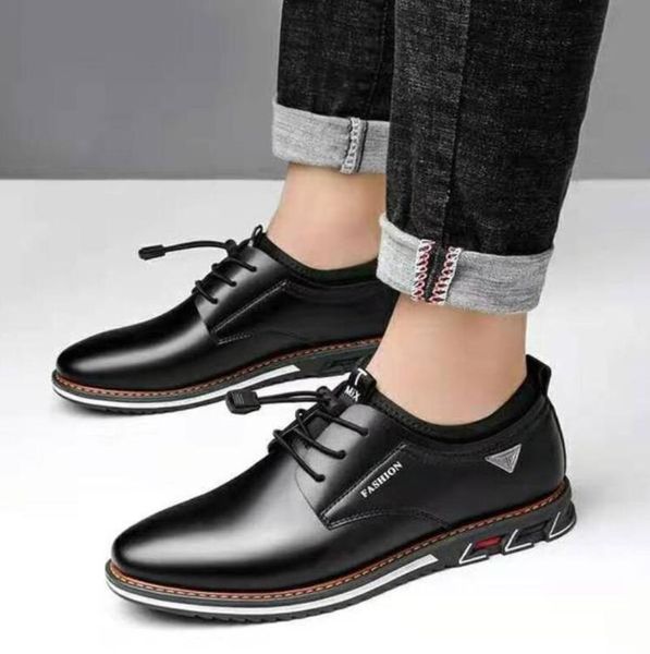 men oxford shoes cowhide leather comfortable low-british casual single formal zapatos caballero dress, Black
men oxford shoes cowhide leather comfortable low-british casual single formal zapatos caballero dress, Black