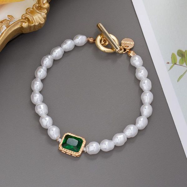 link, chain fashion vintage big simulation pearl gold color punk bracelets for women trendy baroque geometric bracelet jewellery gifts, Black
link, chain fashion vintage big simulation pearl gold color punk bracelets for women trendy baroque geometric bracelet jewellery gifts, Black