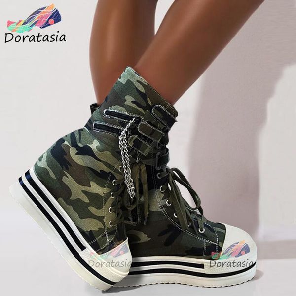 fashion female camouflage platform boots ins high ankle women height increasing shoes woman, Black
fashion female camouflage platform boots ins high ankle women height increasing shoes woman, Black