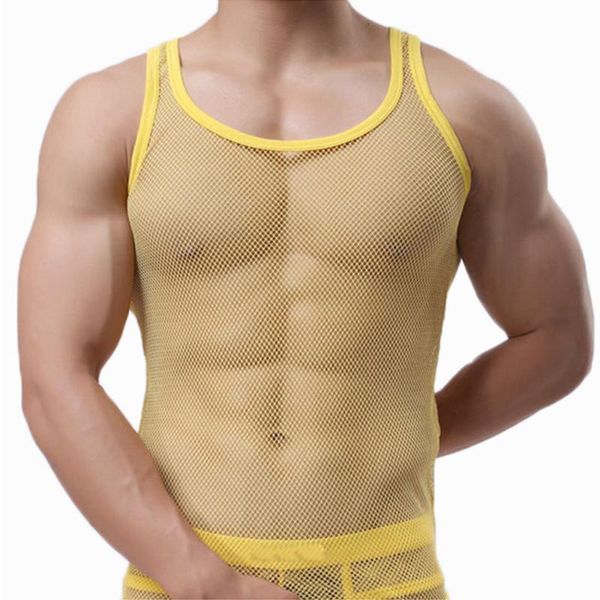men' tank summer men transparent thin sleeveless fishnet see through male fashion underwear breathable casual vest -xxl, White;black
men' tank summer men transparent thin sleeveless fishnet see through male fashion underwear breathable casual vest -xxl, White;black