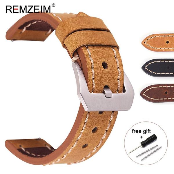 watch bands remzeim handmade thick real genuine leather strap 20 22 24mm band silver buckle watches wristband watchbands, Black;brown
watch bands remzeim handmade thick real genuine leather strap 20 22 24mm band silver buckle watches wristband watchbands, Black;brown