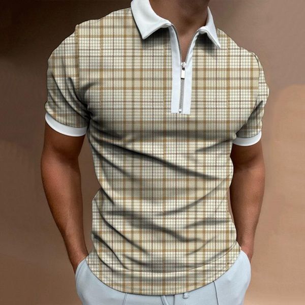 men's polos summer oversized men shirt shorts sleeve zipper lattice prismatic male fashion casual tee loose, White;black
men's polos summer oversized men shirt shorts sleeve zipper lattice prismatic male fashion casual tee loose, White;black