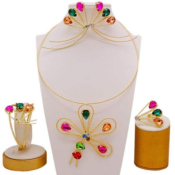earrings & necklace flower jewelry set dubai 24k gold plated jewellery bridal rhinestone crystal dangle bangle ring party gift, Silver
earrings & necklace flower jewelry set dubai 24k gold plated jewellery bridal rhinestone crystal dangle bangle ring party gift, Silver
