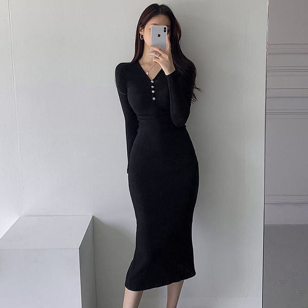 solid ribbed knit v neck long sleeve sweater long winter dresses for women autumn bodycon lady sheath party dress vestidos 210415, Black;gray
solid ribbed knit v neck long sleeve sweater long winter dresses for women autumn bodycon lady sheath party dress vestidos 210415, Black;gray