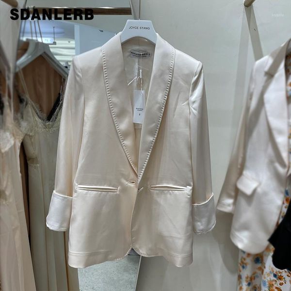 spring blazer loose satin casual suit jacket women's summer office lady style long sleeve coat bleizer de mujer suits & blazers, White;black
spring blazer loose satin casual suit jacket women's summer office lady style long sleeve coat bleizer de mujer suits & blazers, White;black