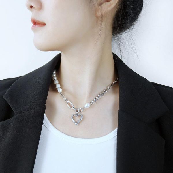 chains jialy 316l stainless steel european heart pendant chain necklace artificial pearl charm for women fashion jewelry, Silver
chains jialy 316l stainless steel european heart pendant chain necklace artificial pearl charm for women fashion jewelry, Silver