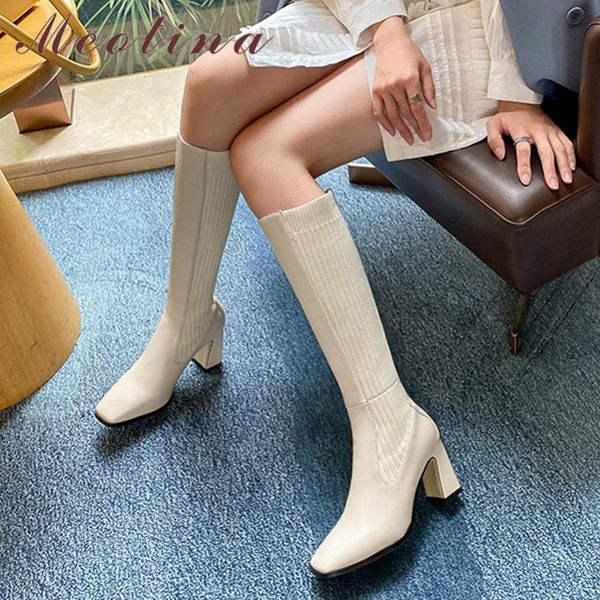 boots meotina women shoes knee heel thick high square toe zipper fashion ladies autumn winter black beige 43
boots meotina women shoes knee heel thick high square toe zipper fashion ladies autumn winter black beige 43