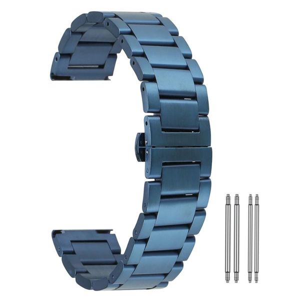 watch bands butterfly buckle 18/20/22/24mm blue solid stainless steel strap push button hidden straps, Black;brown
watch bands butterfly buckle 18/20/22/24mm blue solid stainless steel strap push button hidden straps, Black;brown