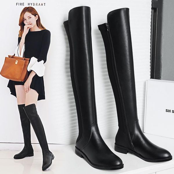 boots genuine leather over the knee high 2021 designer platform spring winter women long casual ladies sock shoes footwear, Black
boots genuine leather over the knee high 2021 designer platform spring winter women long casual ladies sock shoes footwear, Black