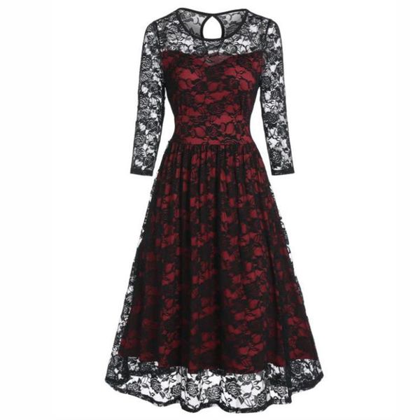casual dresses for women 2021 elegant retro u-neck long sleeve rose print lace patchwork midi vintage dress plus size, Black;gray
casual dresses for women 2021 elegant retro u-neck long sleeve rose print lace patchwork midi vintage dress plus size, Black;gray