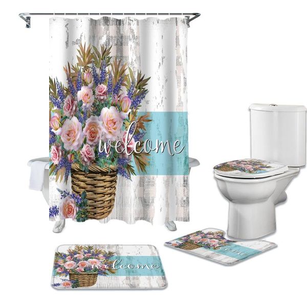 shower curtains welcome wood grain rose flower retro curtain toilet lid cover bath mat set bathroom rug bathtub home decor
shower curtains welcome wood grain rose flower retro curtain toilet lid cover bath mat set bathroom rug bathtub home decor