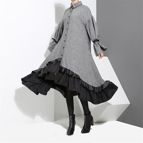 casual dresses ianlan spring autumn ladies cotton flare lace sleeve fashion womens irregular shirt dress turn-down collar il00397, Black;gray
casual dresses ianlan spring autumn ladies cotton flare lace sleeve fashion womens irregular shirt dress turn-down collar il00397, Black;gray
