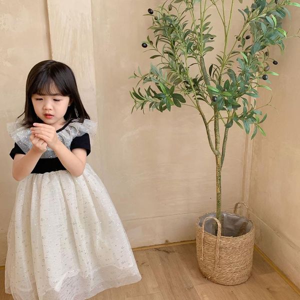 cute baby girls dress kids clothes 2021 summer short sleeve shiny tulle princess dresses casual children clothing 2-6y girl's, Red;yellow
cute baby girls dress kids clothes 2021 summer short sleeve shiny tulle princess dresses casual children clothing 2-6y girl's, Red;yellow