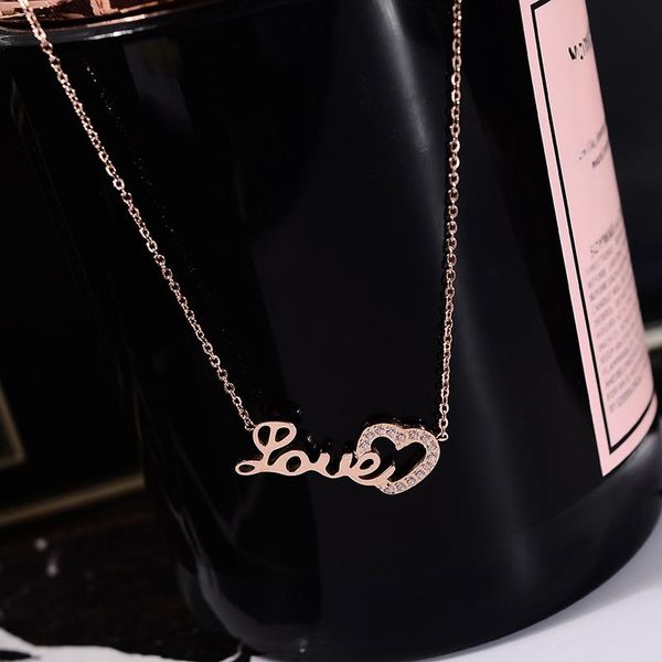 pendant necklaces yun ruo 2021 rose gold color chic ins style zircon love heart necklace fashion titanium steel woman jewelry not fade, Silver
pendant necklaces yun ruo 2021 rose gold color chic ins style zircon love heart necklace fashion titanium steel woman jewelry not fade, Silver