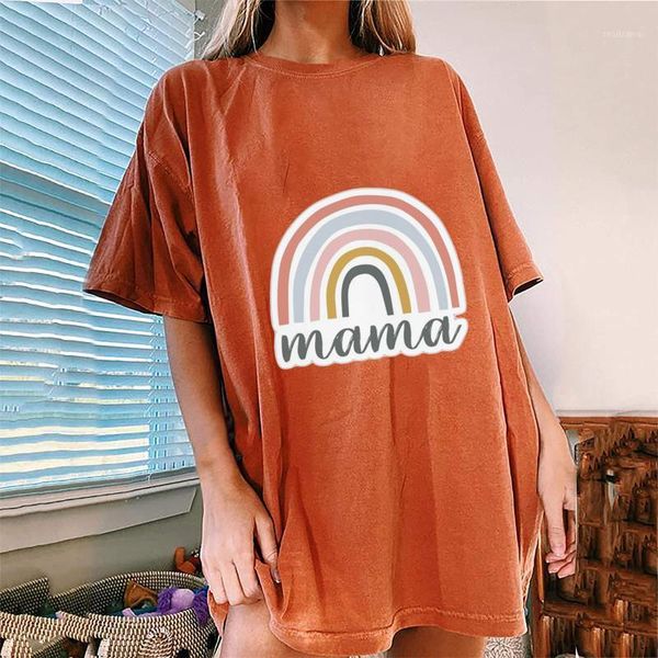 women's t-shirt vintage mama print pattern oversized female casual women clothing rainbow t-shirts short sleeve tshirt 2021, White
women's t-shirt vintage mama print pattern oversized female casual women clothing rainbow t-shirts short sleeve tshirt 2021, White