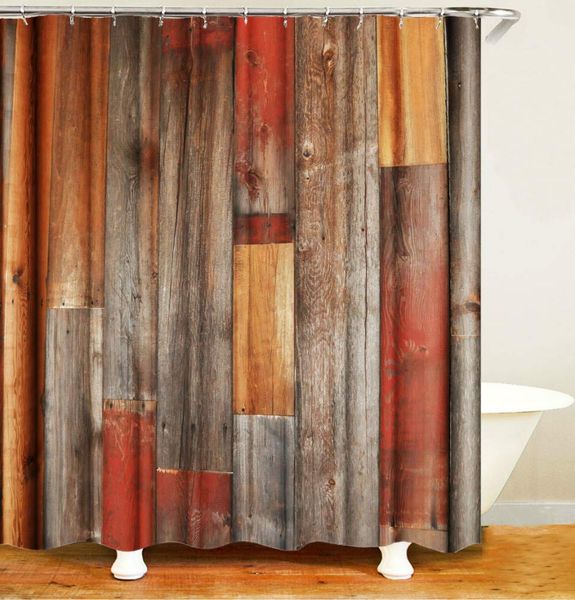 wooden board red retro simple privacy friendly shower curtain, printed shower curtain in multiple colors
wooden board red retro simple privacy friendly shower curtain, printed shower curtain in multiple colors