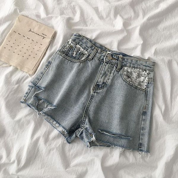 fashion sequins women denim shorts high waist zipper pockets female straight jeans short streetwear chic ladies women's, White;black
fashion sequins women denim shorts high waist zipper pockets female straight jeans short streetwear chic ladies women's, White;black