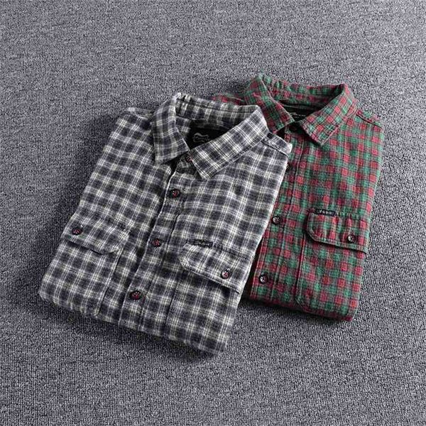 ins fashion spring and autumn thick washed old plaid shirt versatile casual men's long sleeved shirt coat, White;black
ins fashion spring and autumn thick washed old plaid shirt versatile casual men's long sleeved shirt coat, White;black