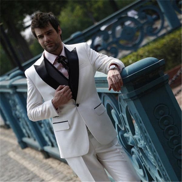 men's suits & blazers 2021 custom made 3 piece white business mens suit groom tuxedo jacket+pant wedding for prom fashion man party tux, White;black
men's suits & blazers 2021 custom made 3 piece white business mens suit groom tuxedo jacket+pant wedding for prom fashion man party tux, White;black