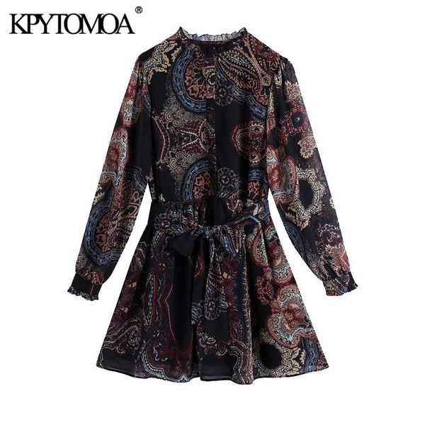 women 2021 fashion bow tie sashes ruffled paisley print mini dress vintage long sleeve with lining female dresses mujer casual, Black;gray
women 2021 fashion bow tie sashes ruffled paisley print mini dress vintage long sleeve with lining female dresses mujer casual, Black;gray