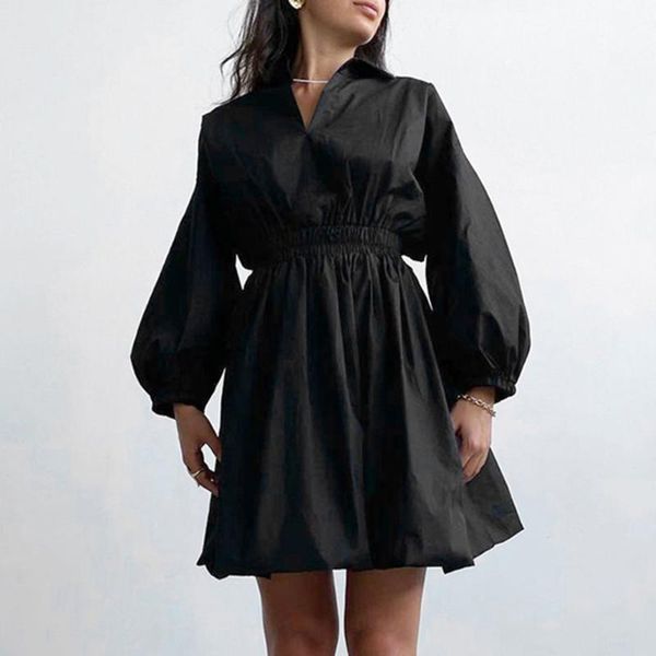 casual dresses 2021 autumn winter dress fashion solid color v-neck long sleeve high waist women temperament simplicity korea style, Black;gray
casual dresses 2021 autumn winter dress fashion solid color v-neck long sleeve high waist women temperament simplicity korea style, Black;gray