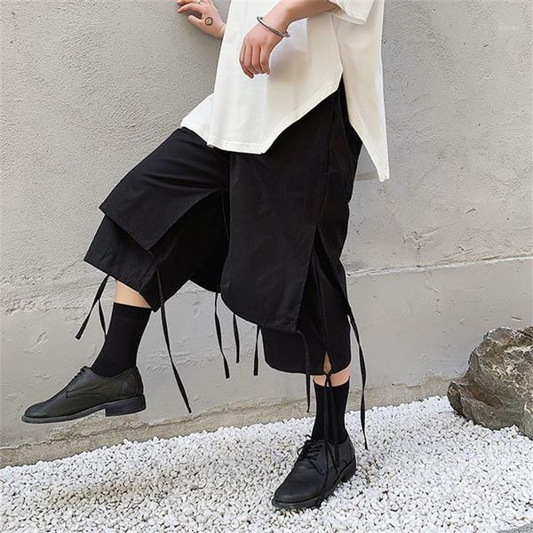 men's pants summer casual wide leg shorts fake two pieces seven minutes yamamoto fashion, Black
men's pants summer casual wide leg shorts fake two pieces seven minutes yamamoto fashion, Black