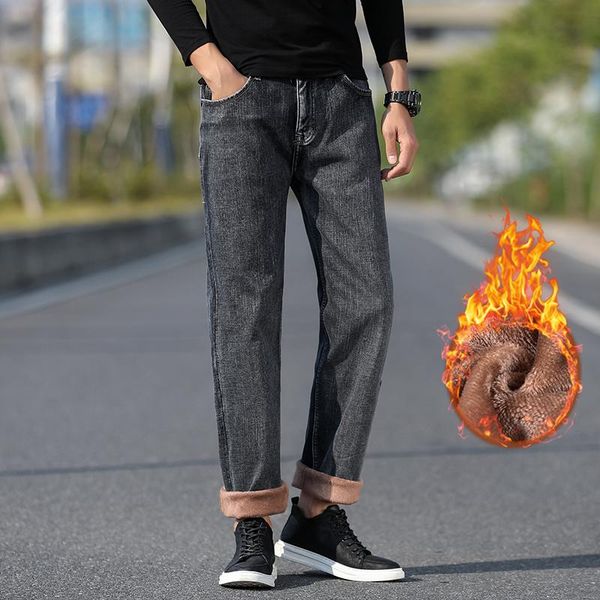 men's jeans 2021 autumn denim for men brand straight smoky gray stretch loose fleece pants fashion casual trousers male clothing, Blue
men's jeans 2021 autumn denim for men brand straight smoky gray stretch loose fleece pants fashion casual trousers male clothing, Blue