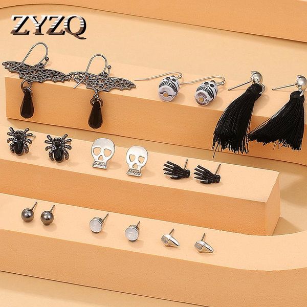 stud zyzq trend personality creative earrings set cartoon skull pumpkin spider halloween for women simple jewelry 2021, Golden;silver
stud zyzq trend personality creative earrings set cartoon skull pumpkin spider halloween for women simple jewelry 2021, Golden;silver