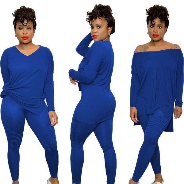 casual women irregular solid two piece sets autumn latest v-neck full sleeve loose tees bodycon pleat leggings tracksuits, Gray
casual women irregular solid two piece sets autumn latest v-neck full sleeve loose tees bodycon pleat leggings tracksuits, Gray