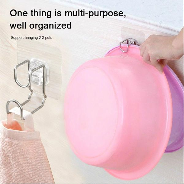 hooks & rails portable stainless steel washbasin hook bathroom wall mounted strong kitchen multi-purpose punch-hanging pot hanger
hooks & rails portable stainless steel washbasin hook bathroom wall mounted strong kitchen multi-purpose punch-hanging pot hanger