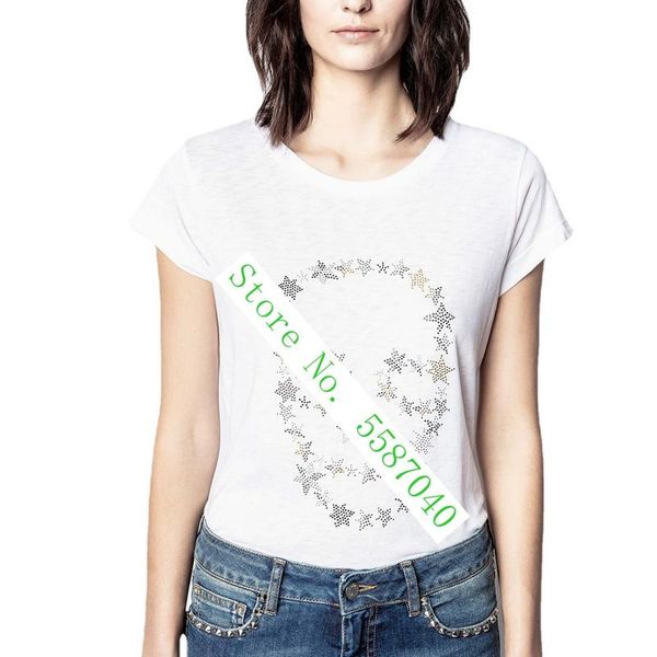 women's t-shirt 2021 spring/summer fashion all-match skull rhinestone star round neck short sleeve, White
women's t-shirt 2021 spring/summer fashion all-match skull rhinestone star round neck short sleeve, White