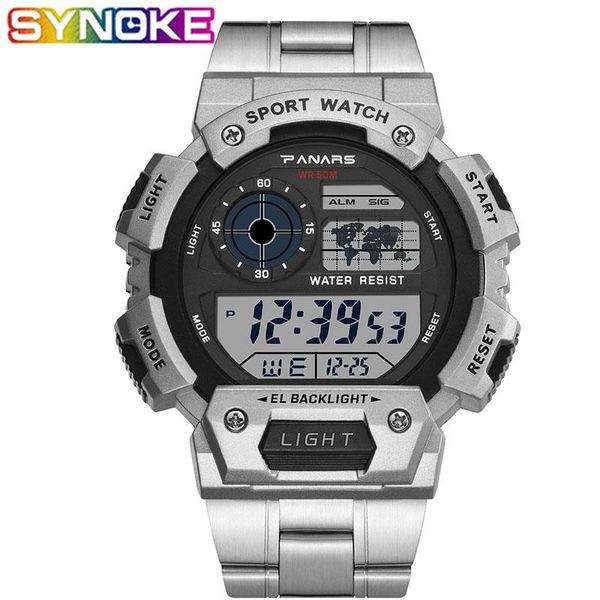 wristwatches synoke arrival stainless steel military sport watches electronic men luxury male clock waterproof led digital watch, Slivery;brown
wristwatches synoke arrival stainless steel military sport watches electronic men luxury male clock waterproof led digital watch, Slivery;brown
