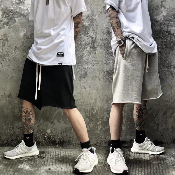 men's shorts loose retro black casual solid color sports trend summer boys thin pants, White;black
men's shorts loose retro black casual solid color sports trend summer boys thin pants, White;black