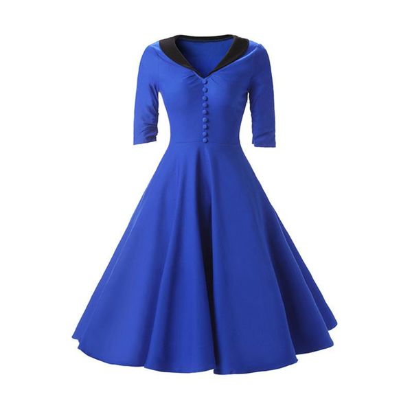 women's dress a-line elegant office lady three quarter sleeve spring autumn v-neck vintage swing solid casual knee length dresses, Black;gray
women's dress a-line elegant office lady three quarter sleeve spring autumn v-neck vintage swing solid casual knee length dresses, Black;gray