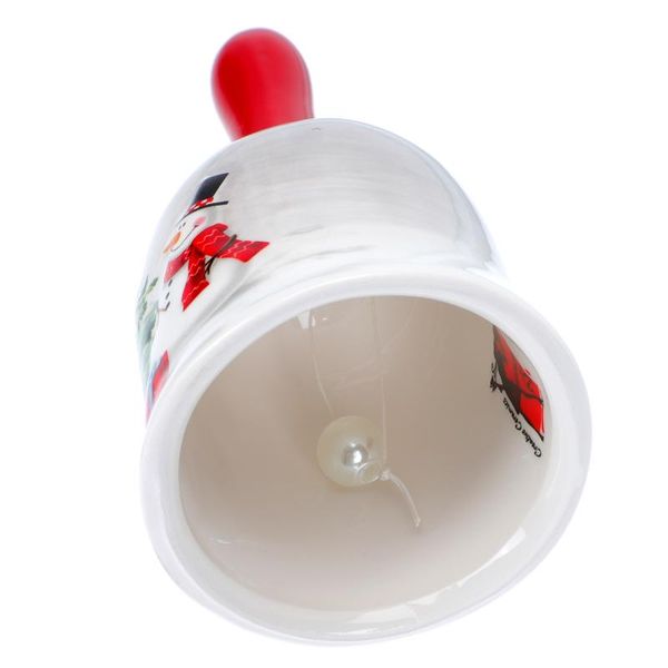 table cloth 1pc ceramic hand bell restaurant call meeting alarm christmas jingle 
table cloth 1pc ceramic hand bell restaurant call meeting alarm christmas jingle