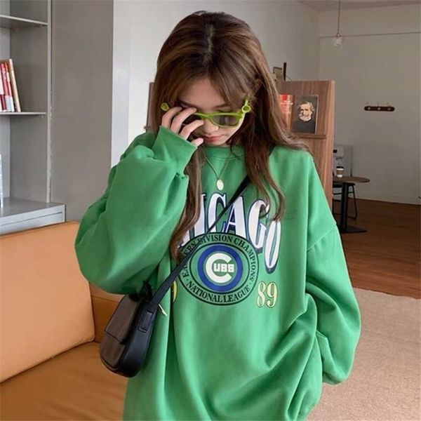 women letter print oversized sweatshirt spring autumn o-neck pullover korean loose clothes vintage harajuku korean hoodie 211104, Black
women letter print oversized sweatshirt spring autumn o-neck pullover korean loose clothes vintage harajuku korean hoodie 211104, Black