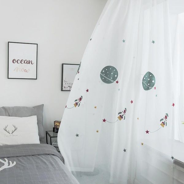 curtain & drapes cartoon space rocket embroidered voile for kids bedroom living room sheer window cute boys children tulle
curtain & drapes cartoon space rocket embroidered voile for kids bedroom living room sheer window cute boys children tulle