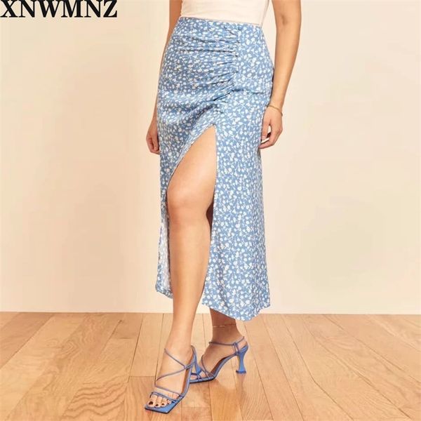 women blue print women a line split skirts france brand fashion female long button slim 210520, Black
women blue print women a line split skirts france brand fashion female long button slim 210520, Black